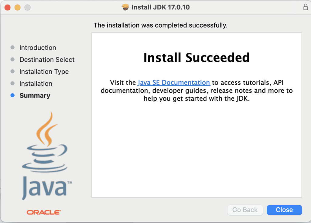 java jdk macos summary