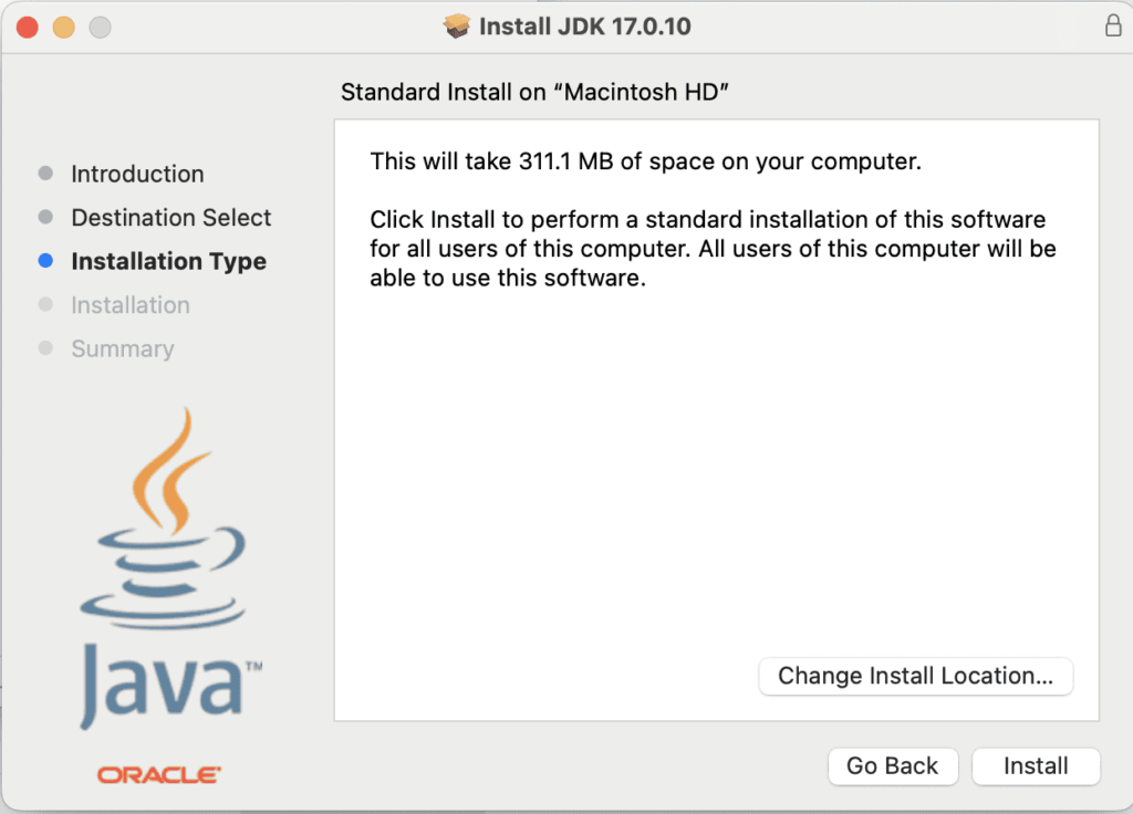 java jdk macos type